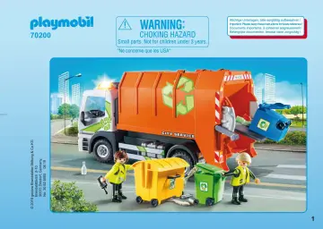 Notices de montage Playmobil 70200 - Camion de recyclage des ordures (1)