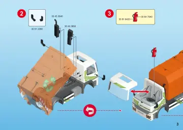 Notices de montage Playmobil 70200 - Camion de recyclage des ordures (3)