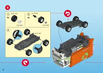 Notices de montage Playmobil 70200 - Camion de recyclage des ordures (4)