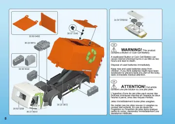 Notices de montage Playmobil 70200 - Camion de recyclage des ordures (8)