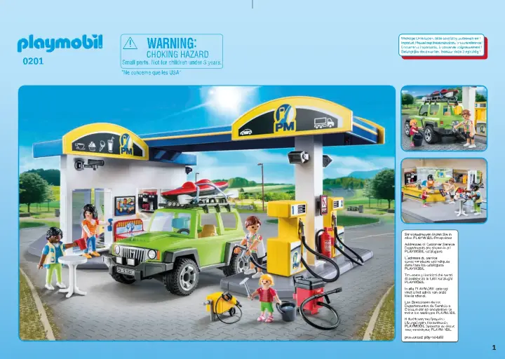 Notices de montage Playmobil 70201 - Station service (1)