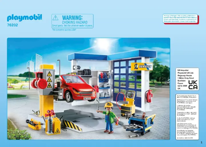 Notices de montage Playmobil 70202 - Garage automobile (1)