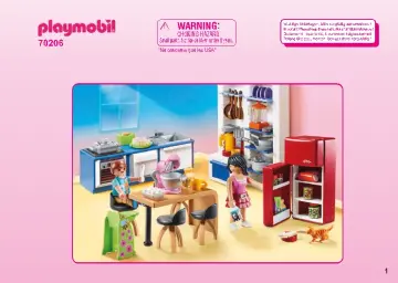 Bauanleitungen Playmobil 70206 - Familienküche (1)