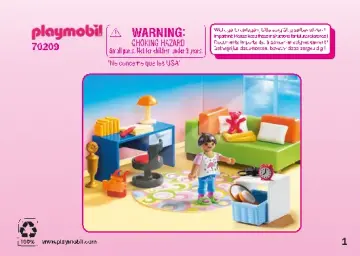 Manual de instruções Playmobil 70209 - Quarto de Estudo (1)