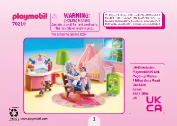 Manual de instruções Playmobil 70210 - Quarto do Bebé (1)