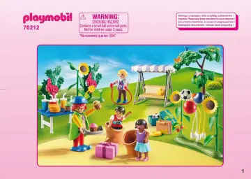 Οδηγίες συναρμολόγησης Playmobil 70212 - Παιδικό Πάρτυ Γενεθλίων (1)