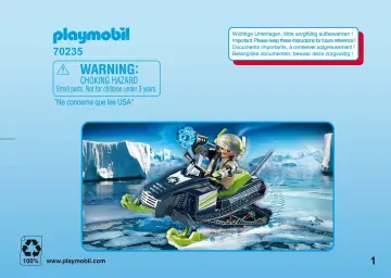 Οδηγίες συναρμολόγησης Playmobil 70235 - Ice Scooter των Arctic Rebels (1)