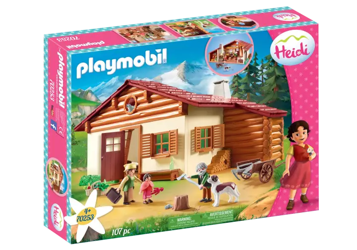 Playmobil 70253 - Η Χάιντι με τον παππού της στην καλύβα τους - BOX