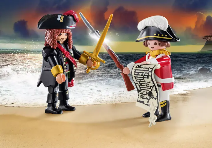 Playmobil 70273 - Capitaine pirate et soldat