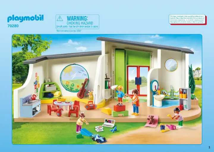 Istruzioni di montaggio Playmobil 70280 - Asilo "Arcobaleno" (1)