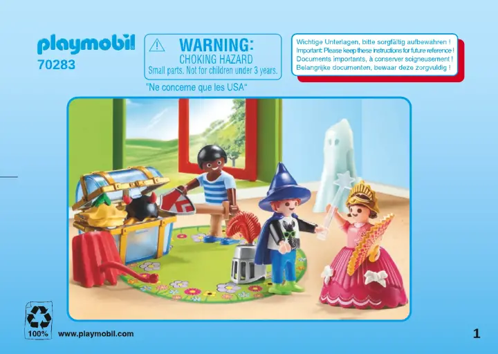 Manual de instruções Playmobil 70283 - Crianças com Disfarces (1)