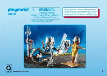 Οδηγίες συναρμολόγησης Playmobil 70290 - Gift Set "Ιππότης με πανοπλία" (1)