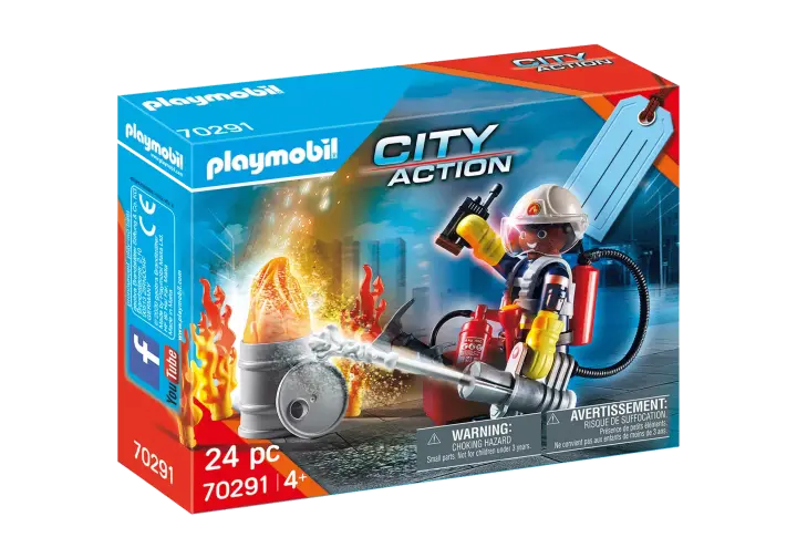 Playmobil 70291 - Gift Set "Πυροσβέστης με αντλία νερού" - BOX