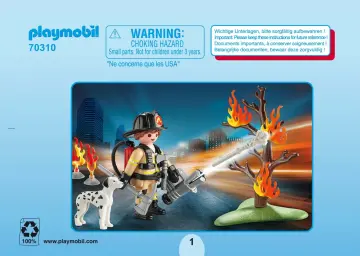 Οδηγίες συναρμολόγησης Playmobil 70310 - Βαλιτσάκι Δασοπυροσβέστης (1)