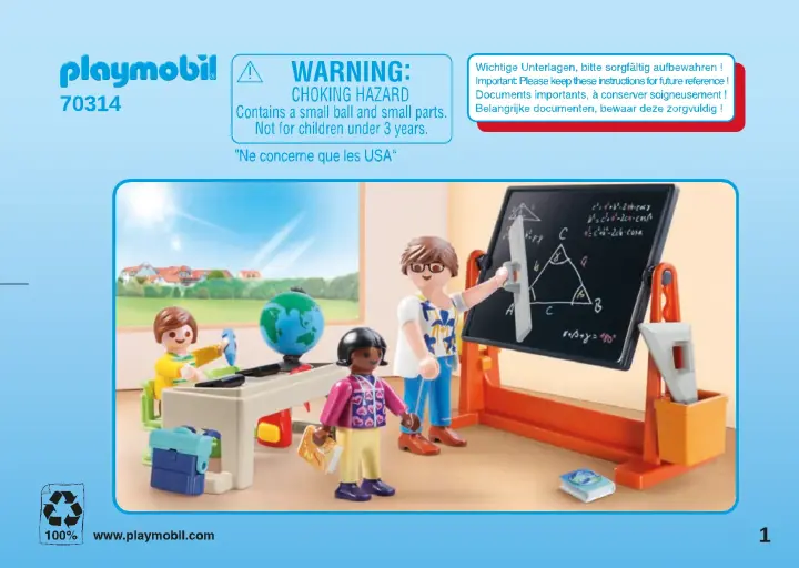 Manual de instruções Playmobil 70314 - School Carry Case (1)
