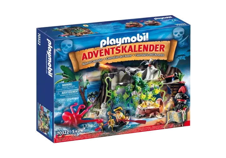 Playmobil 70322 - Calendario dell'Avvento "Il covo dei pirati" - BOX