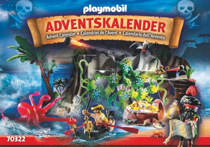 Bouwplannen Playmobil 70322 - Adventskalender 'Schattenjacht in de Piraten-inham' (1)