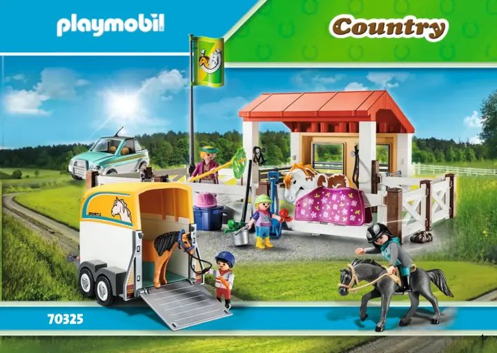 Notices de montage Playmobil 70325 - Ferme équestre avec remorque (1)