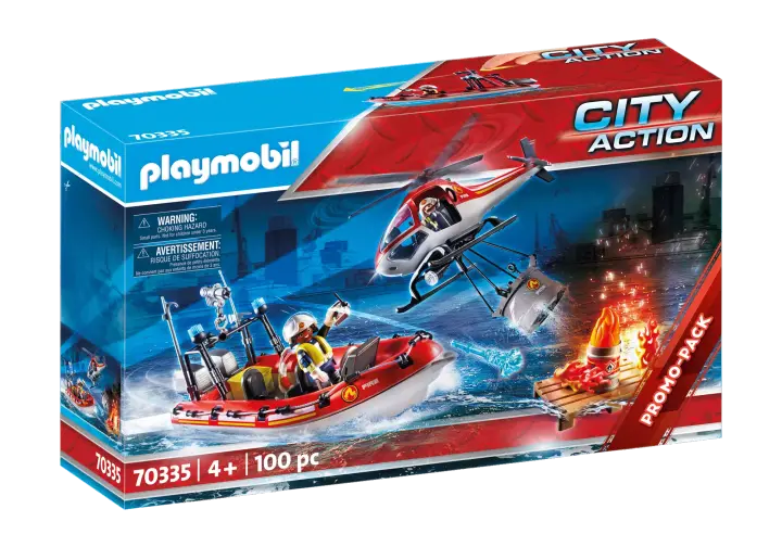 Playmobil 70335 - Πυροσβεστικό σκάφος και ελικόπτερο - BOX