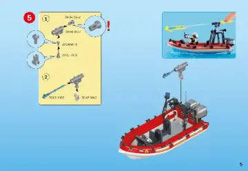 Οδηγίες συναρμολόγησης Playmobil 70335 - Πυροσβεστικό σκάφος και ελικόπτερο (5)