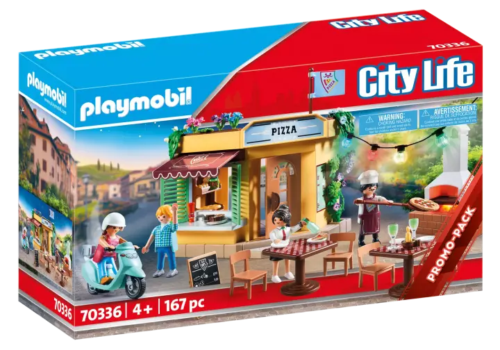 Playmobil 70336 - Pizzeria con giardino - BOX