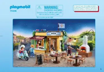 Istruzioni di montaggio Playmobil 70336 - Pizzeria con giardino (1)