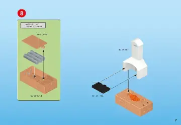 Istruzioni di montaggio Playmobil 70336 - Pizzeria con giardino (7)