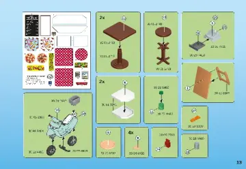 Istruzioni di montaggio Playmobil 70336 - Pizzeria con giardino (13)