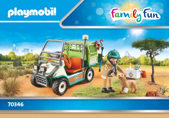 Οδηγίες συναρμολόγησης Playmobil 70346 - Κτηνίατρος με όχημα Ζωολογικού Κήπου (1)