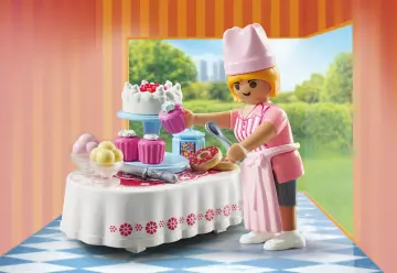 Playmobil 70381 - Baker with Dessert Table