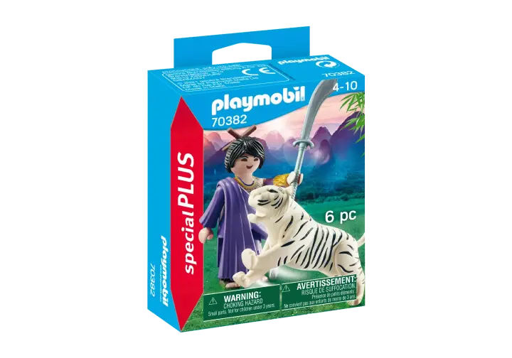 Playmobil 70382 - Asiakämpferin mit Tiger - BOX