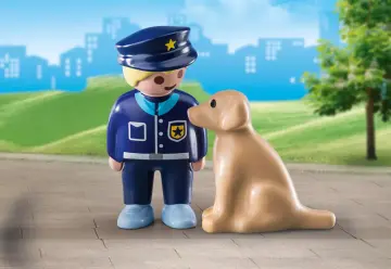 Playmobil 70408 - 1.2.3 Policía con Perro