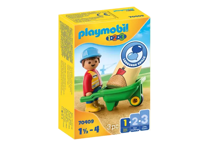 Playmobil 70409 - Bauarbeiter mit Schubkarre - BOX