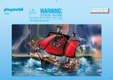 Manuales de instrucciones Playmobil 70411 - Barco Pirata Calavera (1)