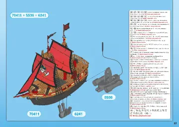 Manuales de instrucciones Playmobil 70411 - Barco Pirata Calavera (13)