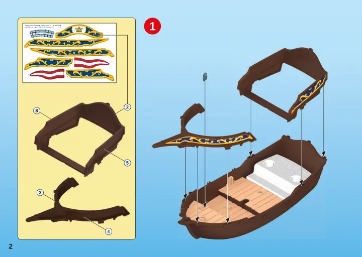 Manual de instruções Playmobil 70412 - Caravela (2)