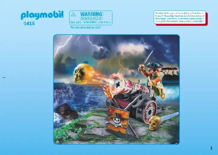 Οδηγίες συναρμολόγησης Playmobil 70415 - Πειρατής με κανόνι (1)
