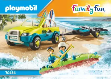 Οδηγίες συναρμολόγησης Playmobil 70436 - Αυτοκίνητο με ανοιχτή οροφή και κανό (1)