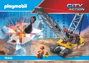 Notices de montage Playmobil 70442 - Dragline avec mur de construction (1)