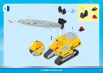 Notices de montage Playmobil 70442 - Dragline avec mur de construction (3)