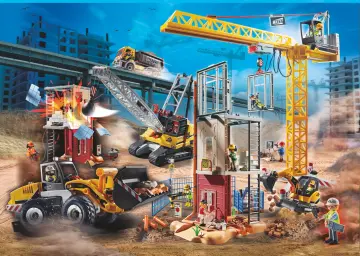 Notices de montage Playmobil 70442 - Dragline avec mur de construction (15)