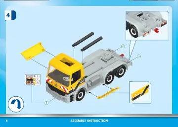 Bouwplannen Playmobil 70444 - Vrachtwagen met wissellaadbak (4)