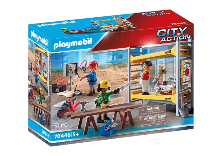 Playmobil 70446 - Baugerüst mit Handwerkern - BOX