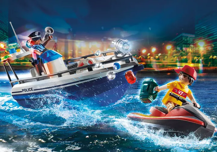 Playmobil 70463 - Αστυνομικό ταχύπλοο και ληστής με jet ski