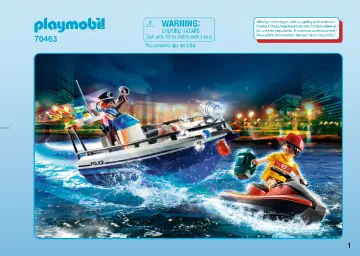 Manuales de instrucciones Playmobil 70463 - Guardacostas y Ladrón en moto de agua (1)