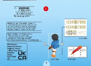 Manual de instruções Playmobil 70481 - Jugador de Futebol - França B (2)