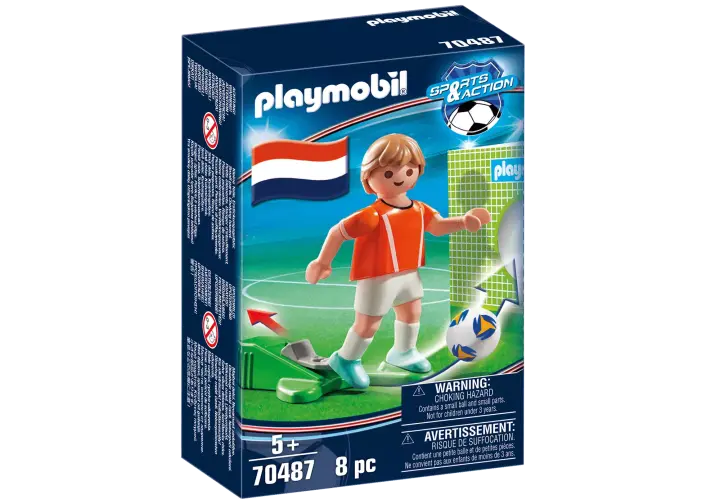 Playmobil 70487 - Jugador de Futebol - Holanda - BOX