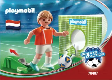 Bouwplannen Playmobil 70487 - Voetbalspeler Nederland (1)