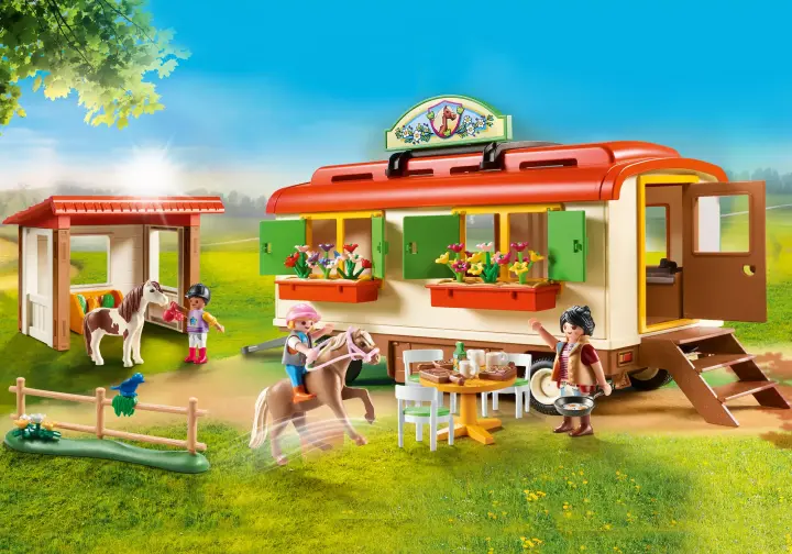 Playmobil 70510 - Caravana Campamento de Ponis