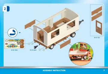 Manual de instruções Playmobil 70510 - Caravana de Acampamento de Póneis (5)